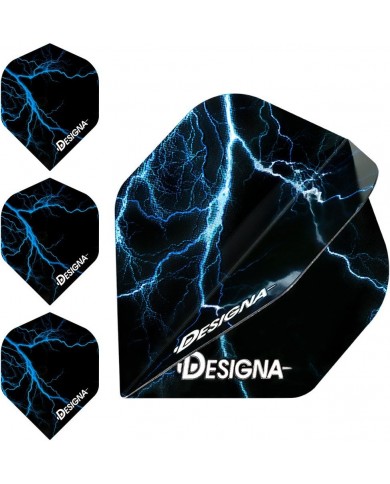 Designa Lightning Bolt Metallic Flights Standard - Blue