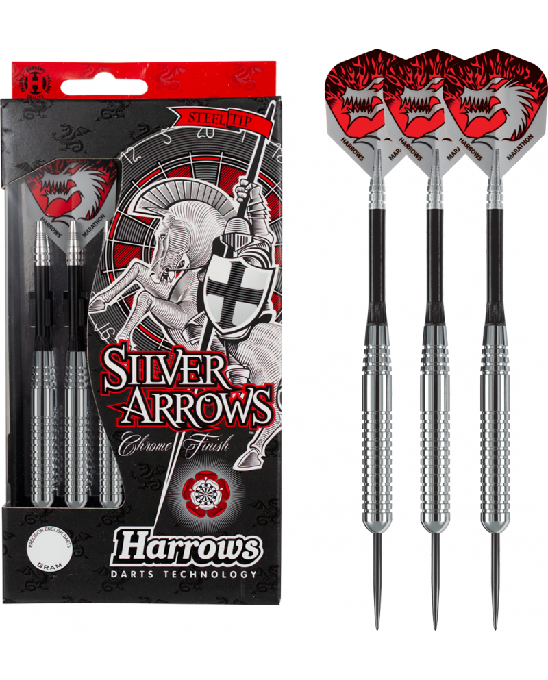 Harrows Silver Arrows Ringed Dart - Silver