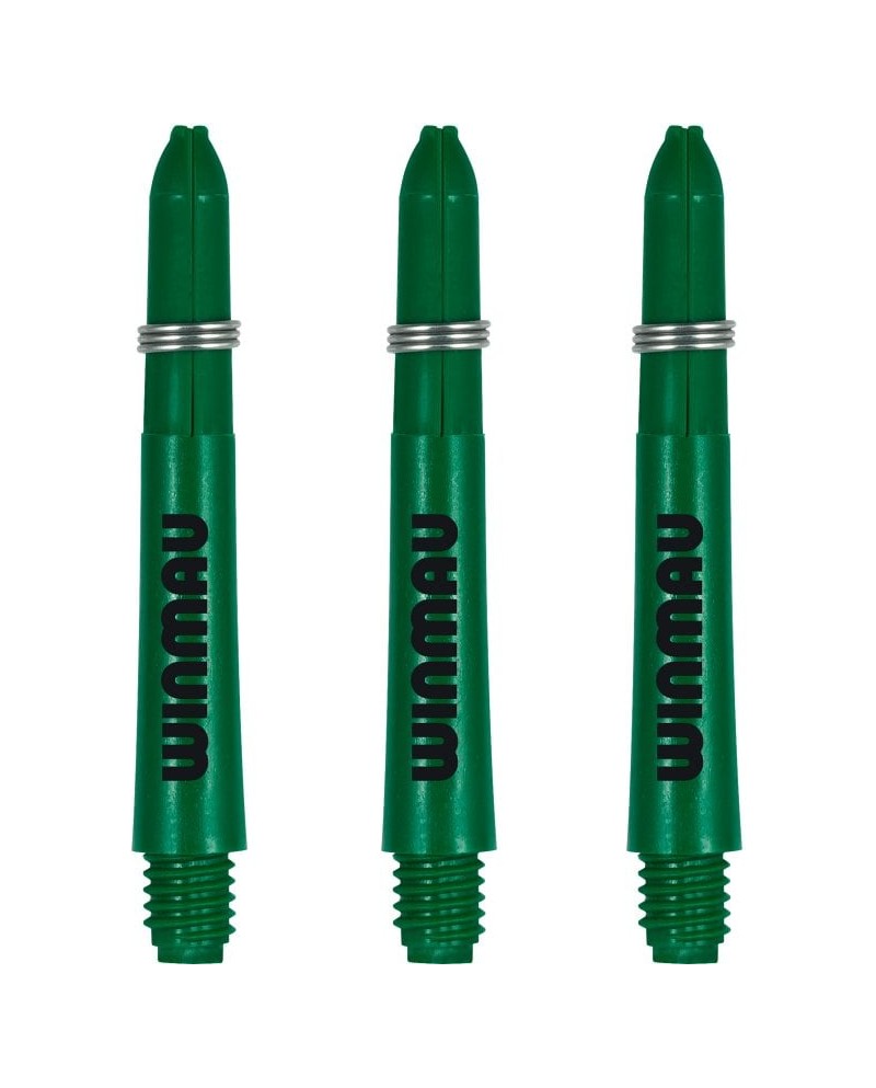 Winmau Signature Nylon Stems - Strong Dart Shafts - 48mm - Medium - Logo - Green
