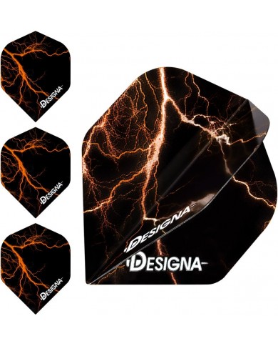 Designa Lightning Bolt Metallic Flights Standard - Orange