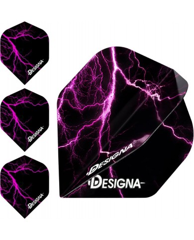 Designa Lightning Bolt Metallic Flights Standard - Pink