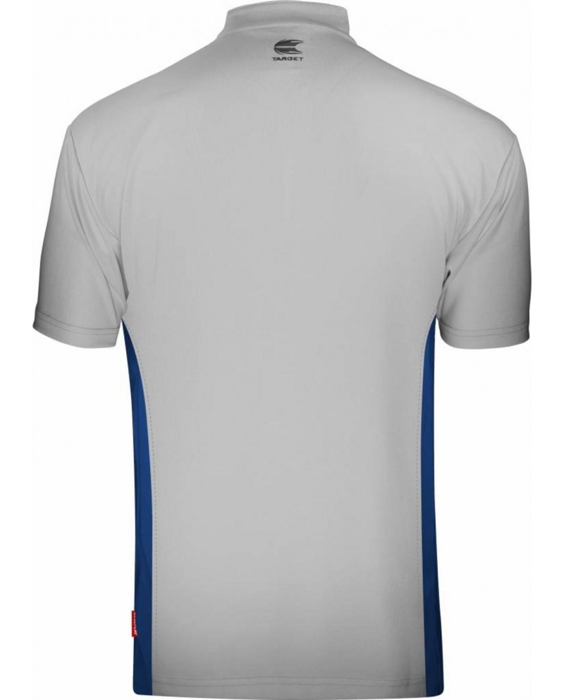 Target Cool Play Collarless Dart Shirt - Light Grey / Blue
