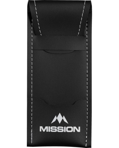 Mission Sport 8 Dart Case - Black Bar Wallet - White Trim