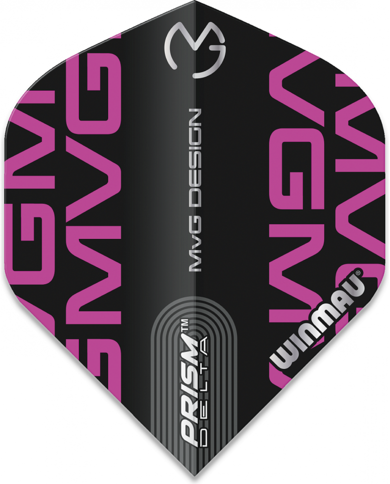 Winmau Prism Delta MVG Design Flights - Black/Pink