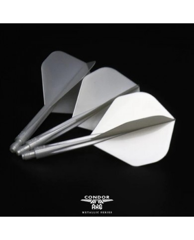 Condor AXE Metallic Dart Flights Standard Pearl Silver