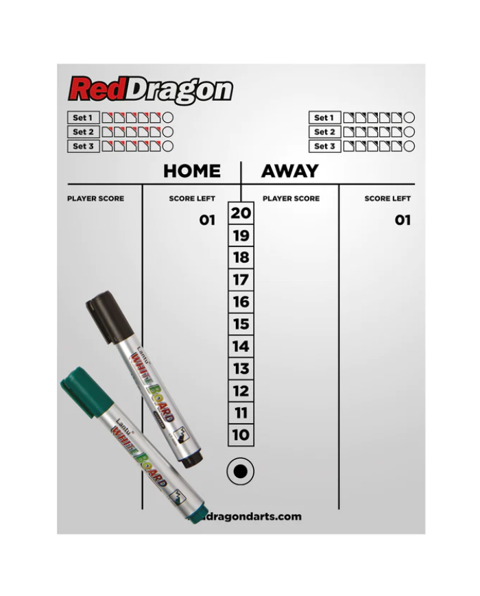 Red Dragon Dry Wipe Scoreboard