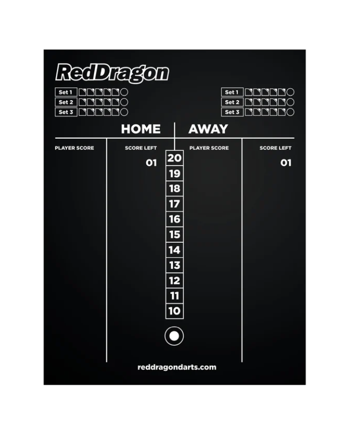 Red Dragon Dry Wipe Scoreboard